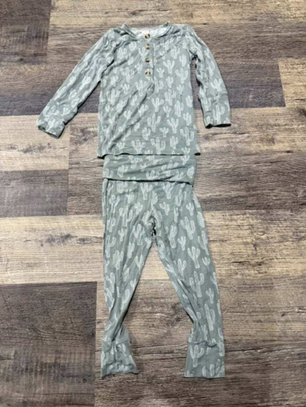 Lou Lou and Company 2T Pajama Set Catus Print
